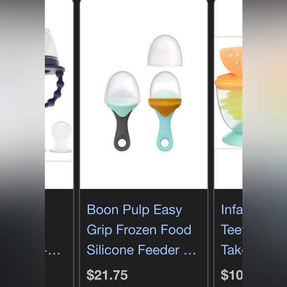 Baby accessories, Ryan&Rose cutie tensil spoon, frozen teether, copper&pearl bib - Picture 6 of 12